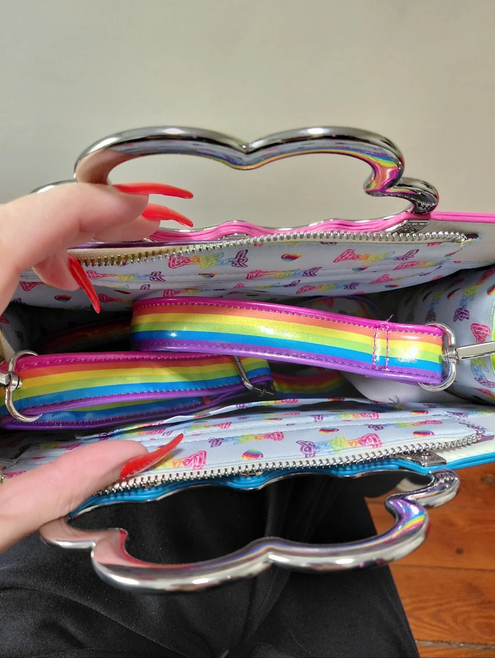 Lisa Frank Loungefly Crossbody Tote Bag - Picture 11 of 13